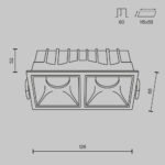 Maytoni Alfa LED ugradna rasveta bela 3000K 2x10W 36° Dim Triac - Slika 10