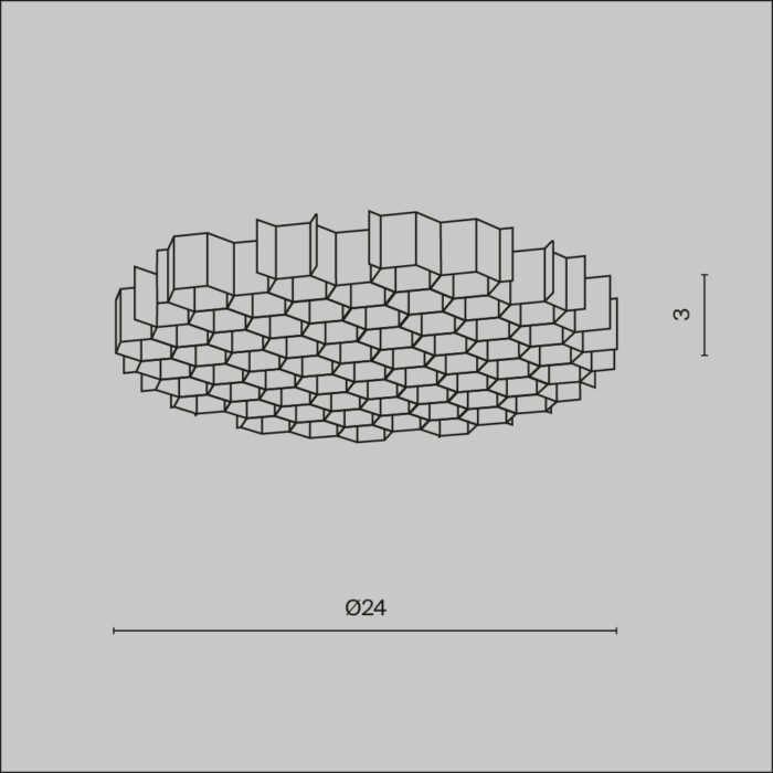 Maytoni Anti glare filter ugradna rasveta crna HoneyComb ⌀24mmHoneyComb D24 1