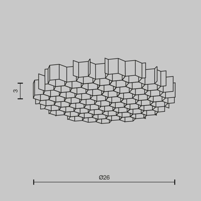Maytoni Anti glare filter ugradna rasveta crna HoneyComb ⌀26mmHoneyComb D26 1