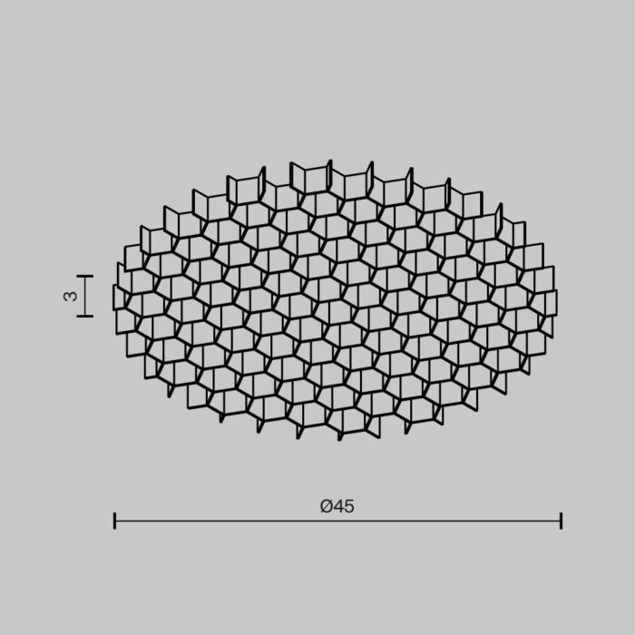 Maytoni Anti glare filter ugradna rasveta crna HoneyComb ⌀45mmHoneyComb D45 1
