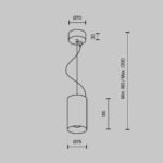 Maytoni Efir visilica crna 3000K 1x15W 38° - Image 2