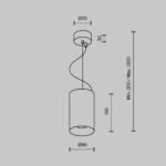 Maytoni Efir visilica mat zlatna 3000K 1x25W 38° - Image 2