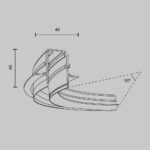 Maytoni Exility radius konektor R300 ugradni crni - Slika 6