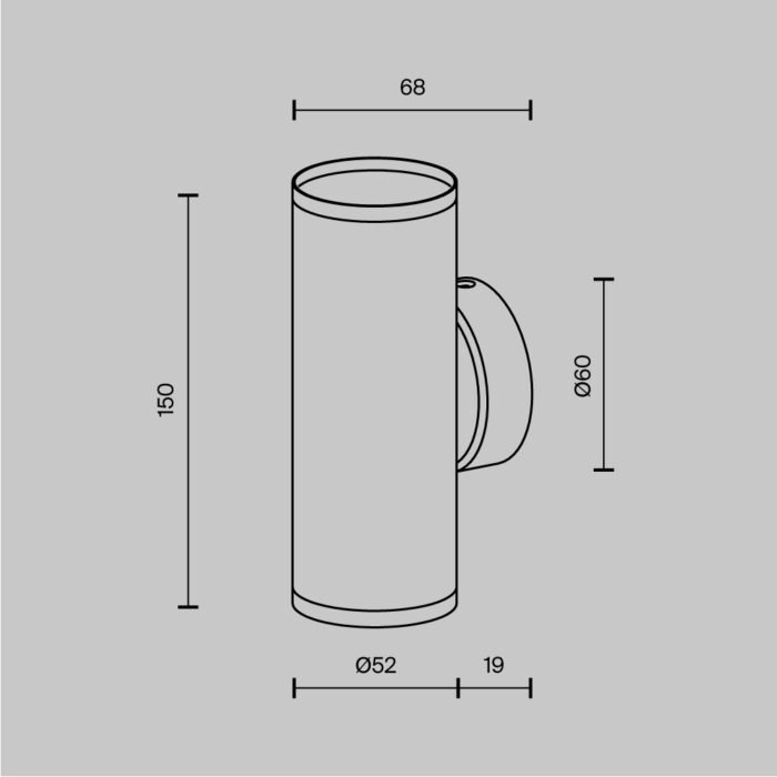 Maytoni FOCUS S zidna lampa bela GU10 2x10W - Slika 2
