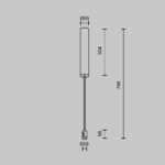 Maytoni Flarity dugi plafonski nosač za napajanje 385mm - Slika 2