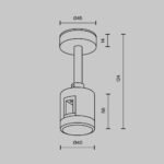 Maytoni Flarity kratki plafonski nosač sa direktnim priključkom 78mm - Slika 2