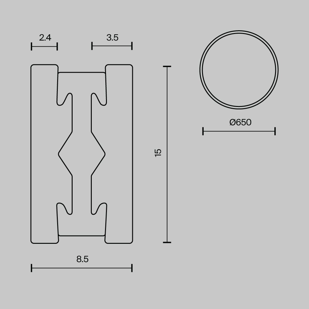 Maytoni-Flarity-okrugla-modularna-magnetna-sina-650mm-1 Maytoni Flarity okrugla modularna magnetna šina 650mm - Slika 2