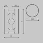 Maytoni Flarity okrugla modularna magnetna šina 800mm - Slika 2