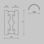Maytoni Flarity polukružna modularna magnetna šina 650mm - Slika 2