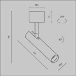 Maytoni Focus T nadgradna rasveta crna 3000K 1x6W 36° - Image 2