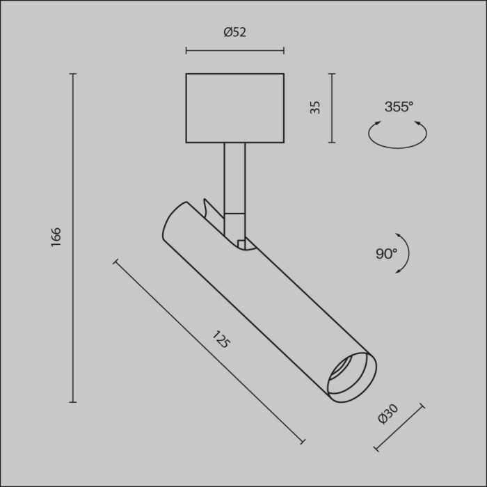 Maytoni Focus T nadgradna rasveta crna 3000K 1x6W 36° - Image 2
