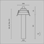 Maytoni Focus T ugradna rasveta crna 3000K 7W 36° - Slika 2