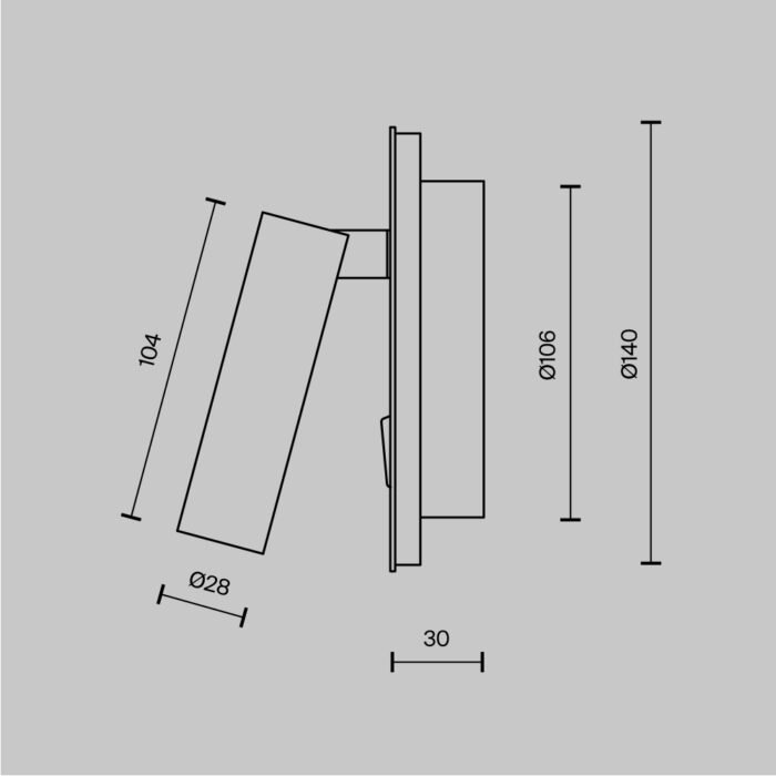 Maytoni Ios 176 zidna lampa bela 3000K 1x9W - Slika 2