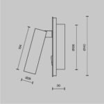 Maytoni Ios 176 zidna lampa bela 3000K 1x9W - Slika 6