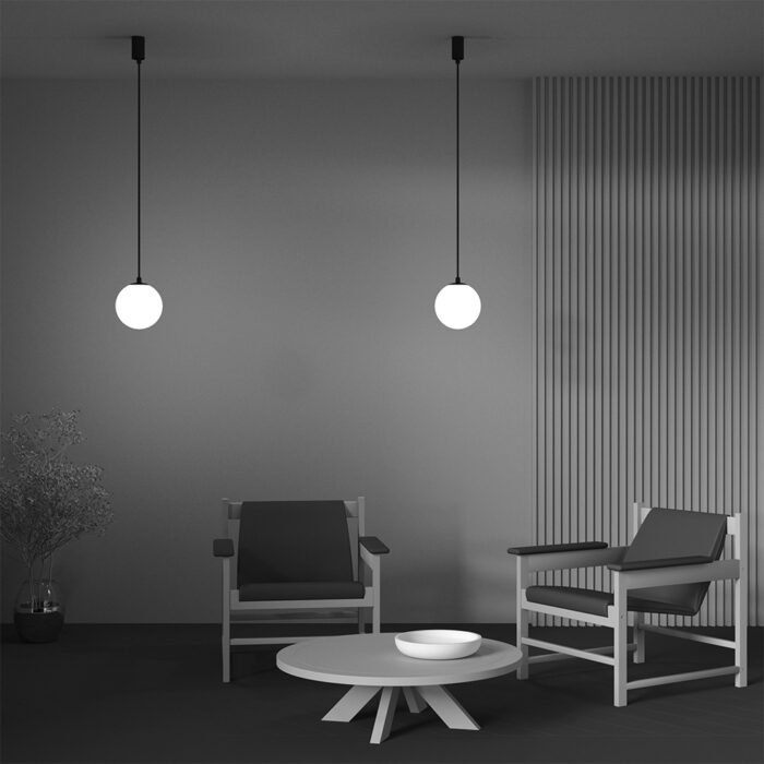 Maytoni Luna visilica crna i bela 3000K 1x5W 360° - Image 3