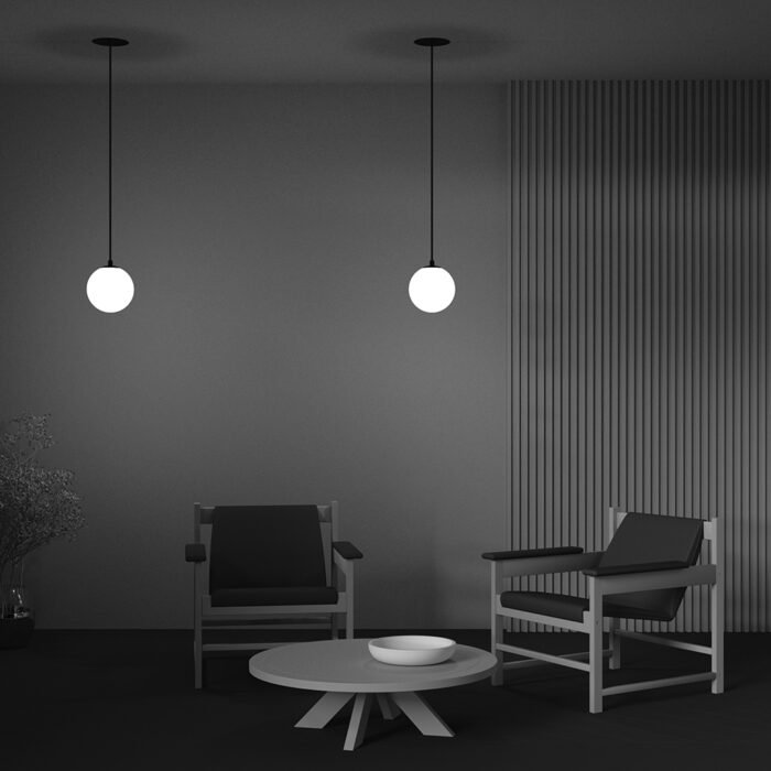 Maytoni Luna visilica crna i bela 3000K 1x5W 360° - Image 3