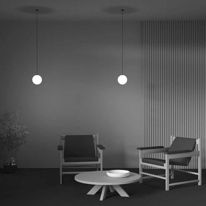 Maytoni Luna visilica crna i bela 3000K 1x5W 360° - Image 4