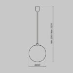 Maytoni Luna visilica crna i bela 4000K 1x5W 360° - Image 2