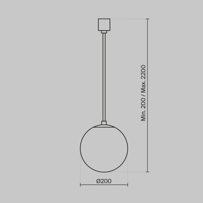 Maytoni Luna visilica crna i bela 4000K 1x5W 360° - Image 2
