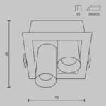 Maytoni Magnum ugradna rasveta bela 3000K 2x7W 24° - Slika 10