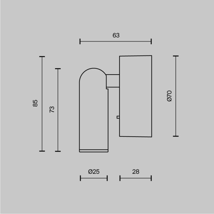 Maytoni Mirax zidna lampa bela 3000K 1x3WC038WL L3W3K 1