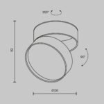 Maytoni Onda nadgradna rasveta crna 3000K 1x18W 120° - Image 2