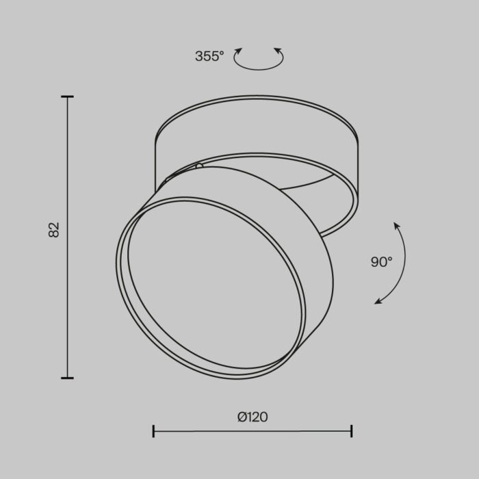 Maytoni Onda nadgradna rasveta crna 3000K 1x18W 120° - Image 2