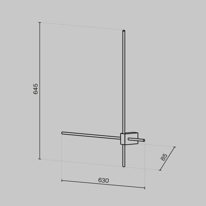 Maytoni Pars zidna lampa crna 3000K 1x12W - Slika 8