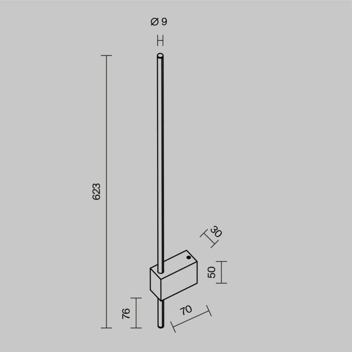 Maytoni Pars zidna lampa crna 3000K 1x6W - Slika 8