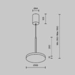 Maytoni Plato visilica mesing 3000K 1x12W 120° - Image 3