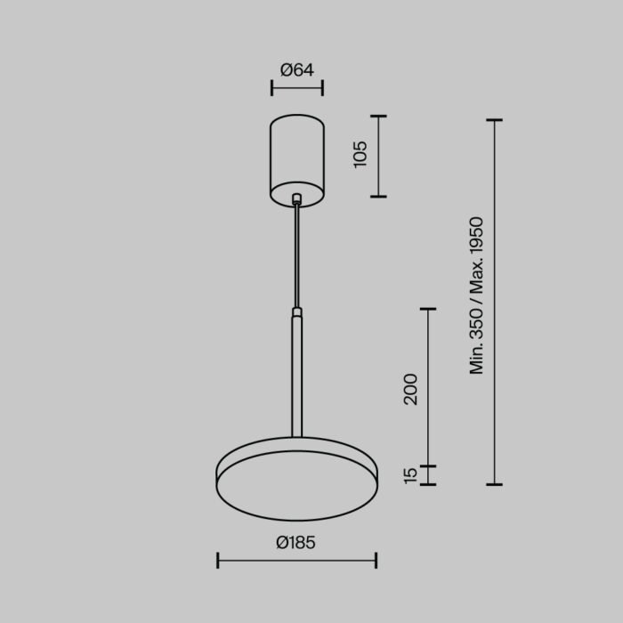 Maytoni Plato visilica mesing 3000K 1x12W 120° - Image 3