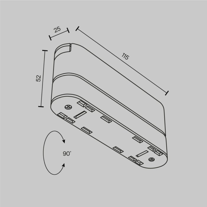 Maytoni Radity podesivi adapter 115mm beli - Image 2