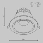 Maytoni Yin ugradna rasveta crna 4000K 1x12W 60° - Slika 2