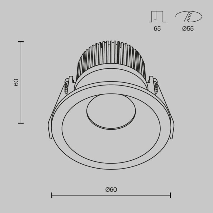 Maytoni Zoom ugradna rasveta bela 3000K 1x6W 60° Dim TriacDL034 01 06W3K D W 7