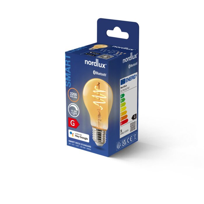 Nordlux sijalica Smart E27 A60 Deco 2200 Kelvin 380 Lumen Ćilibarna - Slika 5