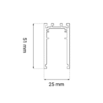 Shilo Komatsu šina za magnetnu šinsku rasvetu crna (2000 mm) - Slika 2