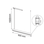 Shilo Isaseki visilica crna (900 mm) 4000K - Slika 2
