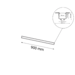 Shilo Hanawa ugradna lampa bela (900 mm) 3000K - Slika 2