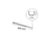 Shilo Hiate plafonska lampa crna (900 mm) 3000K - Slika 2