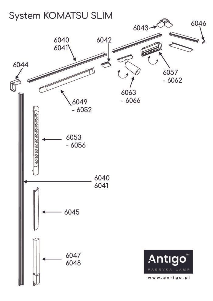 Shilo Komatsu Slim šina za magnetnu šinsku rasvetu crna - Slika 3