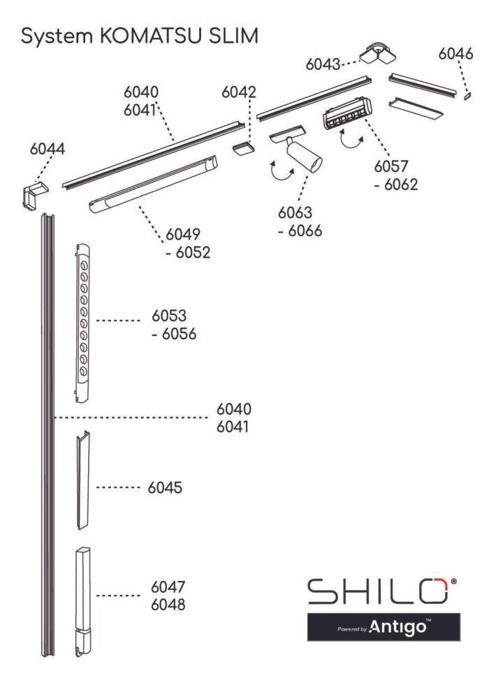 Shilo Komatsu Slim konektor za magnetnu šinsku rasvetu crna - Slika 2