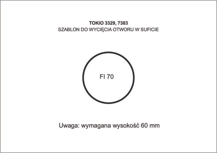 Shilo Tokio ugradna lampa bela (85 mm) - Slika 2