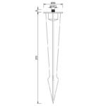 Mantra Accesorios Ugradni šiljak crna 26cm - Slika 2