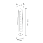 Shilo Otaru zidna lampa crna (905 mm) 4000K - Slika 2