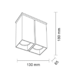 Shilo Toda plafonska lampa crna (180 mm) - Slika 2