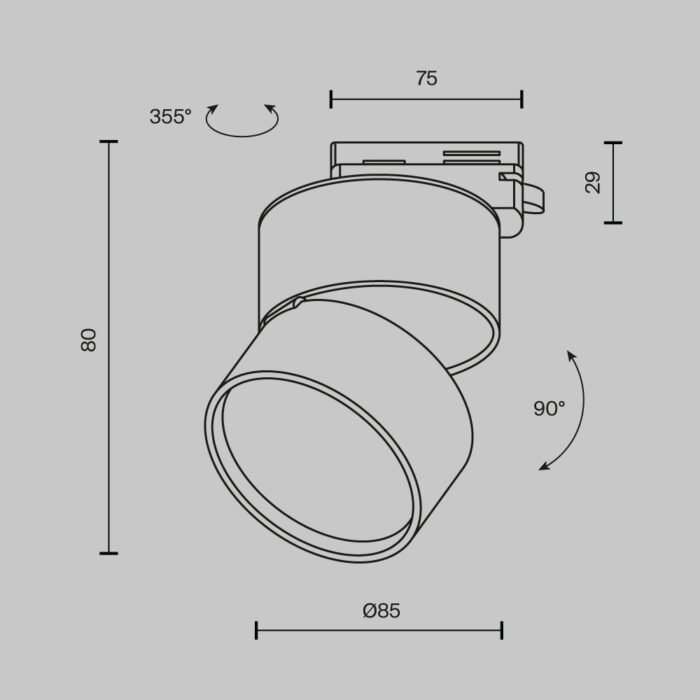 Maytoni Onda Monofazni šinski reflektor Unity bela 3000K 12W 120° - Slika 1