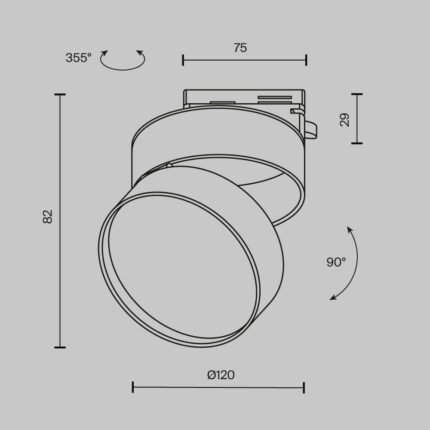 Maytoni Track Adapter Monofazni adapter Unity crni